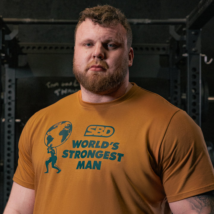 World's Strongest Man 2025 Men's T-Shirt - Rust