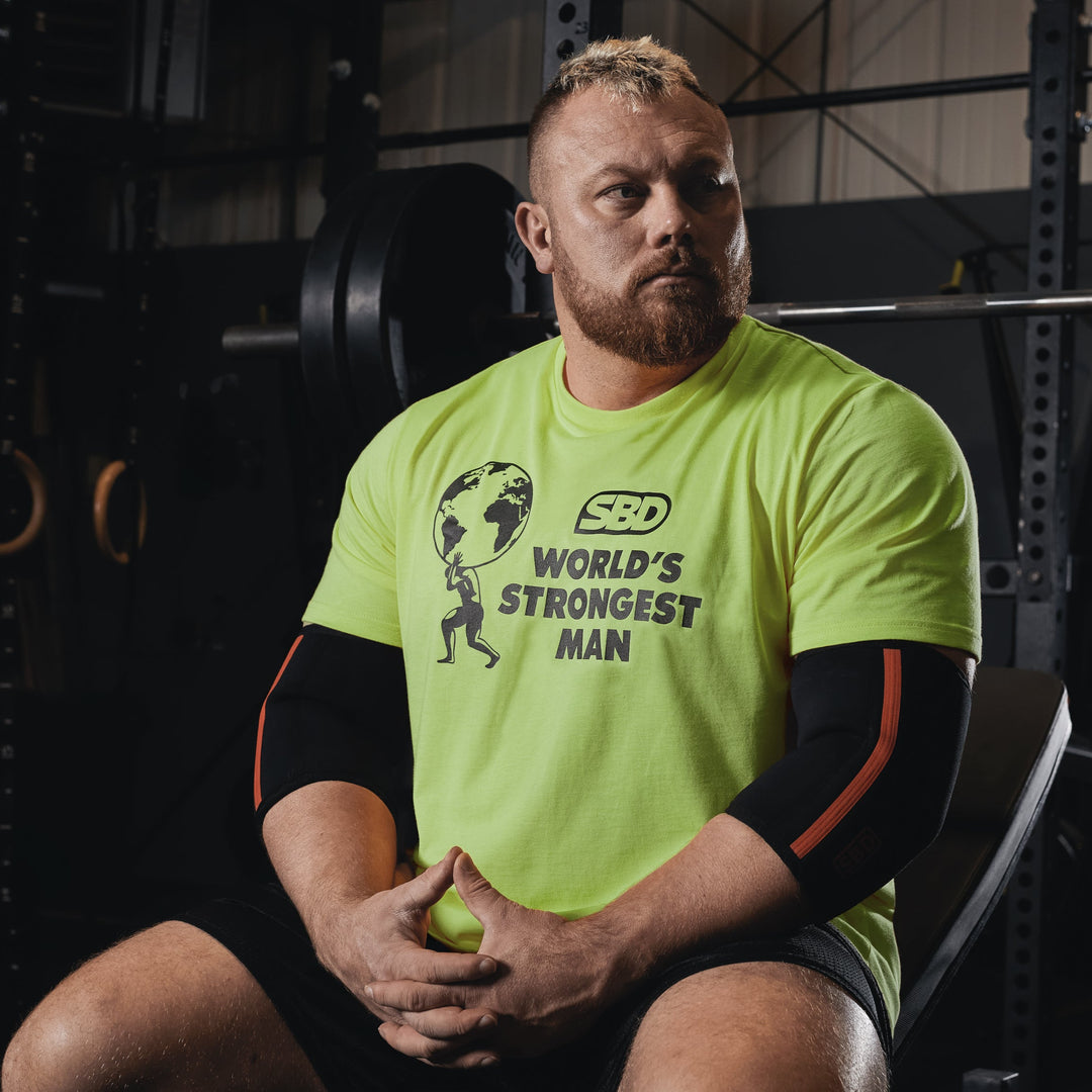 World's Strongest Man T-Shirt 2022 - Lime Green-SBD Apparel Canada