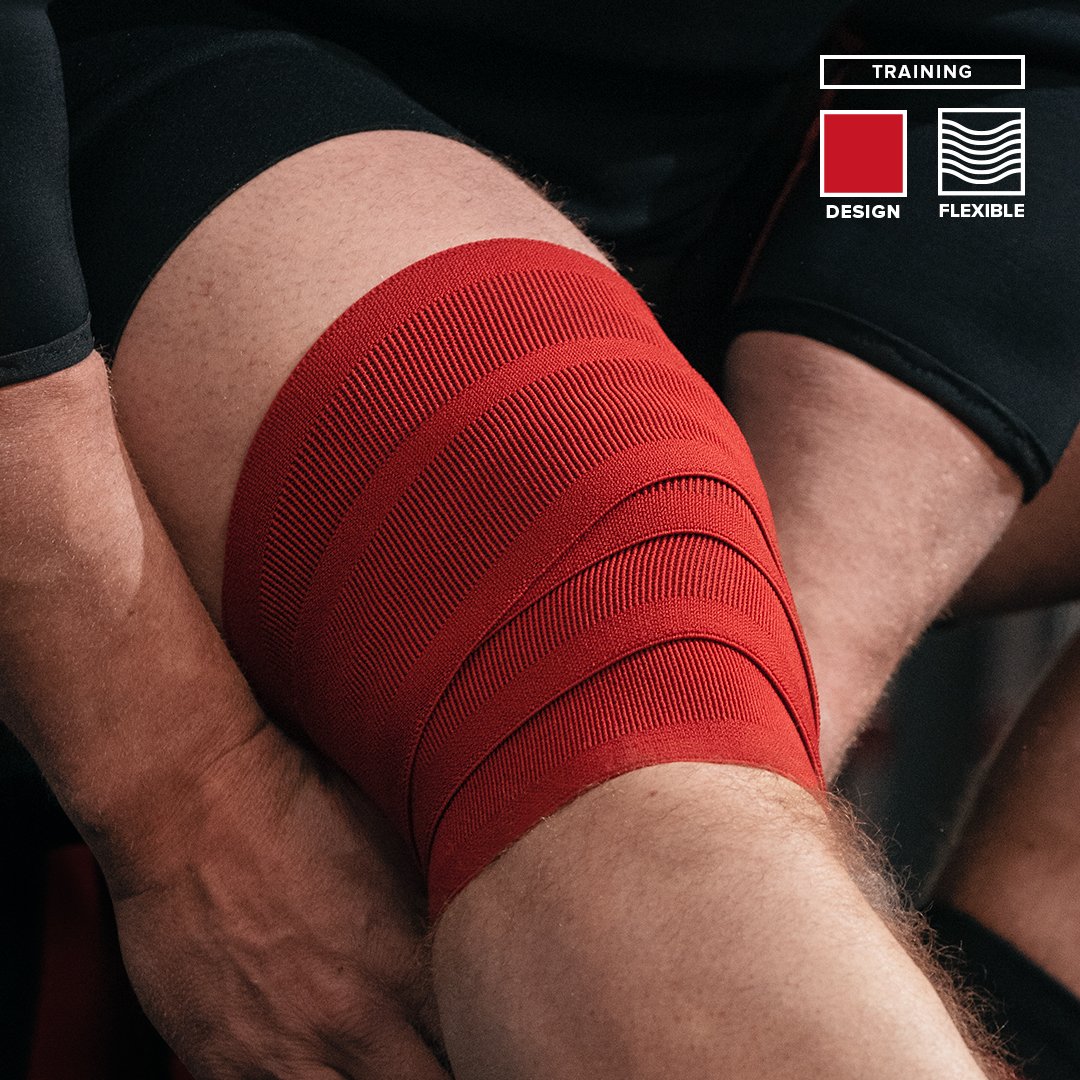 Knee Wraps - Red - Training-SBD Apparel Canada