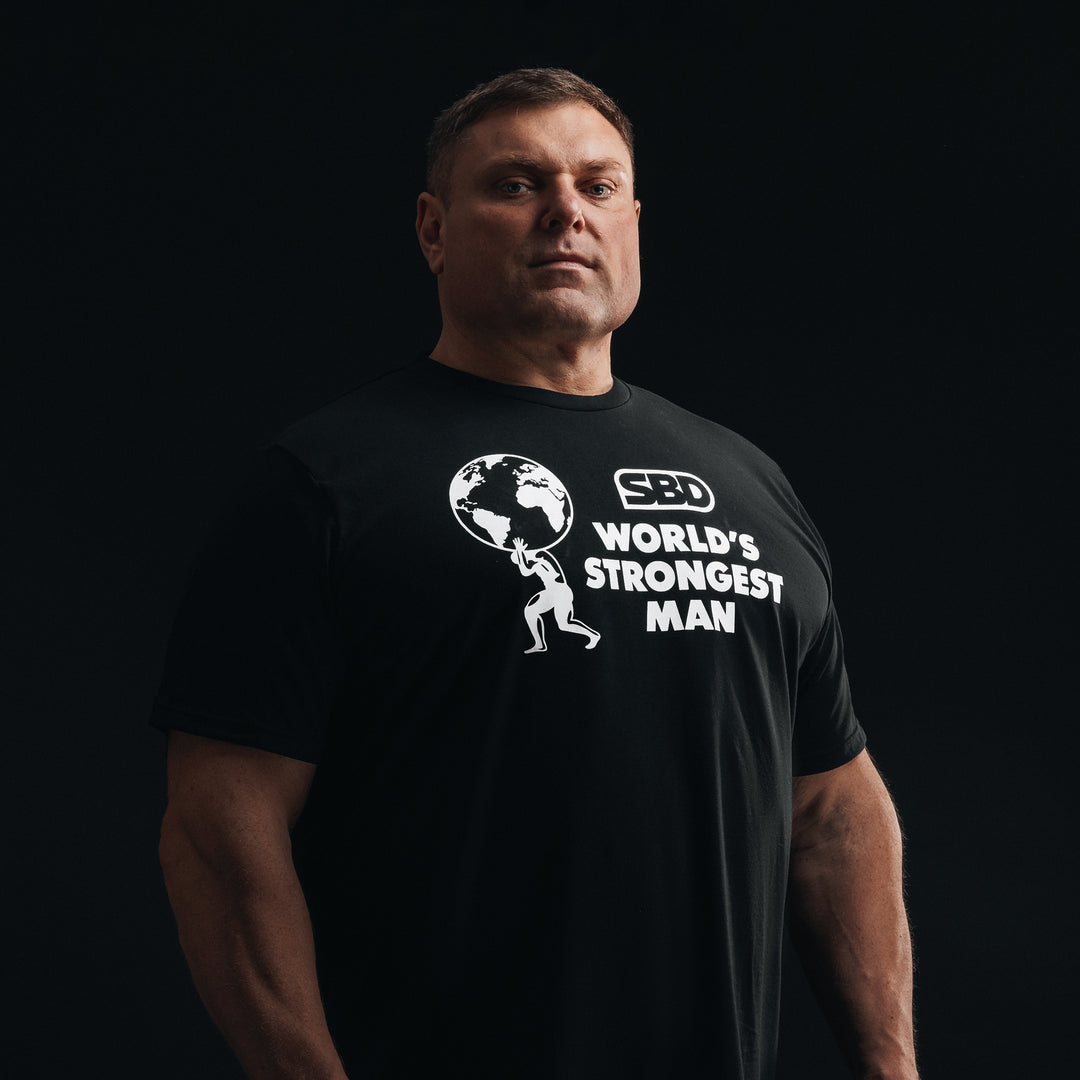 World's Strongest Man T-Shirt 2023 - Black-SBD Apparel Canada