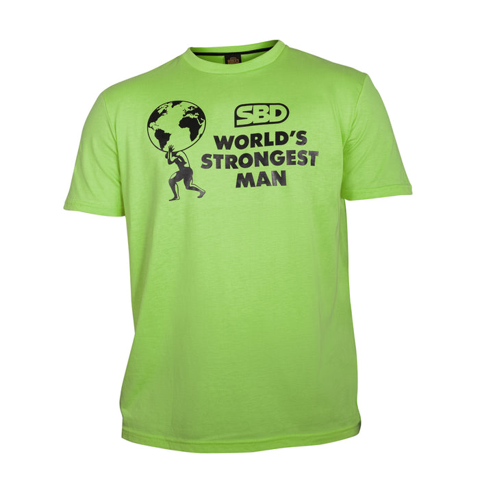 World's Strongest Man T-Shirt 2022 - Lime Green-SBD Apparel Canada