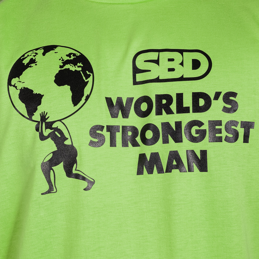 World's Strongest Man T-Shirt 2022 - Lime Green-SBD Apparel Canada