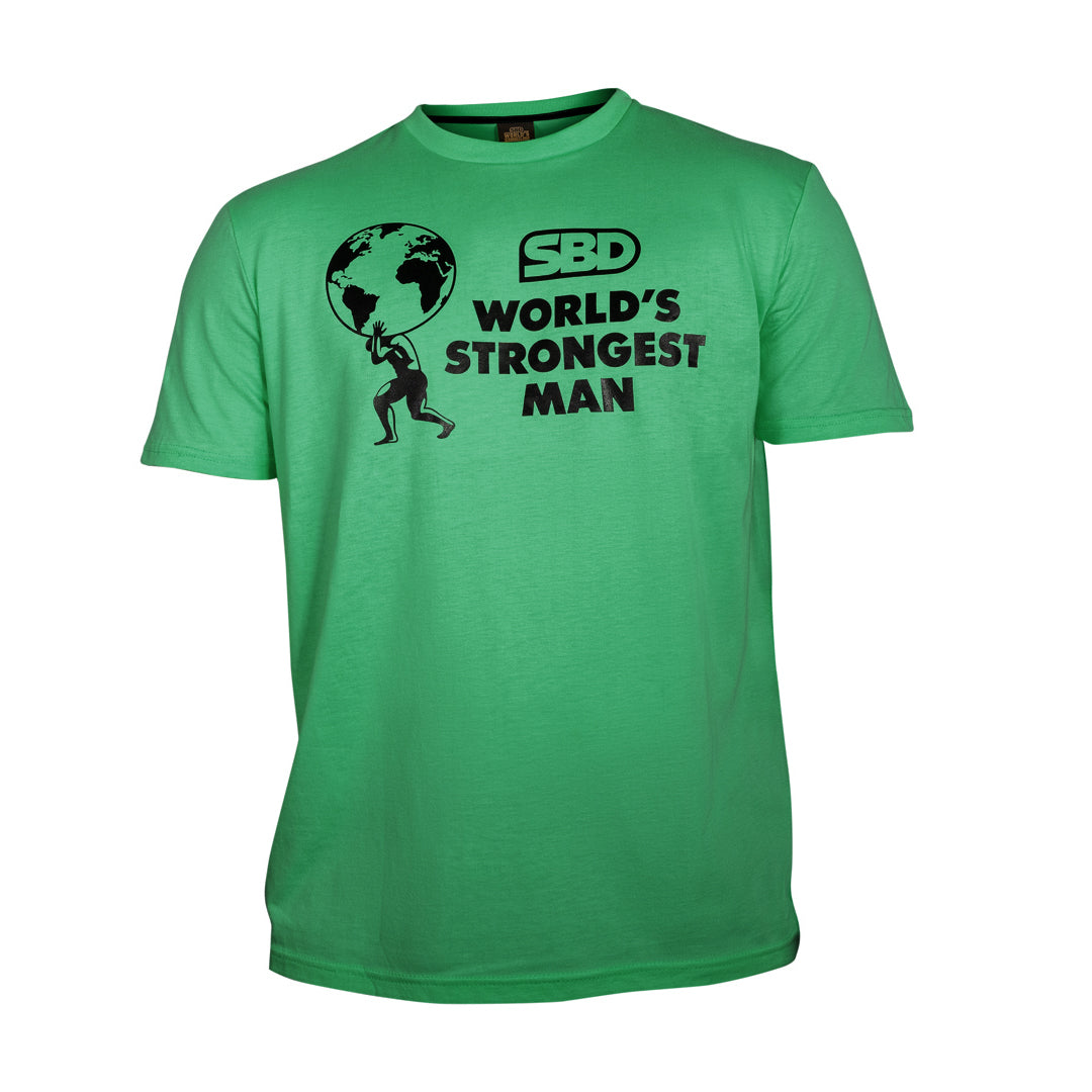 World's Strongest Man T-Shirt 2023 - Kelly Green-SBD Apparel Canada