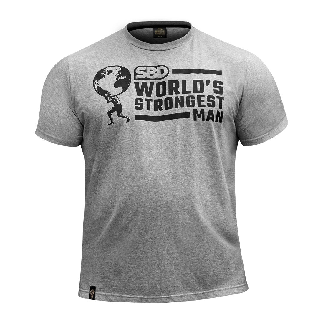 World's Strongest Man T-Shirt - Grey-SBD Apparel Canada