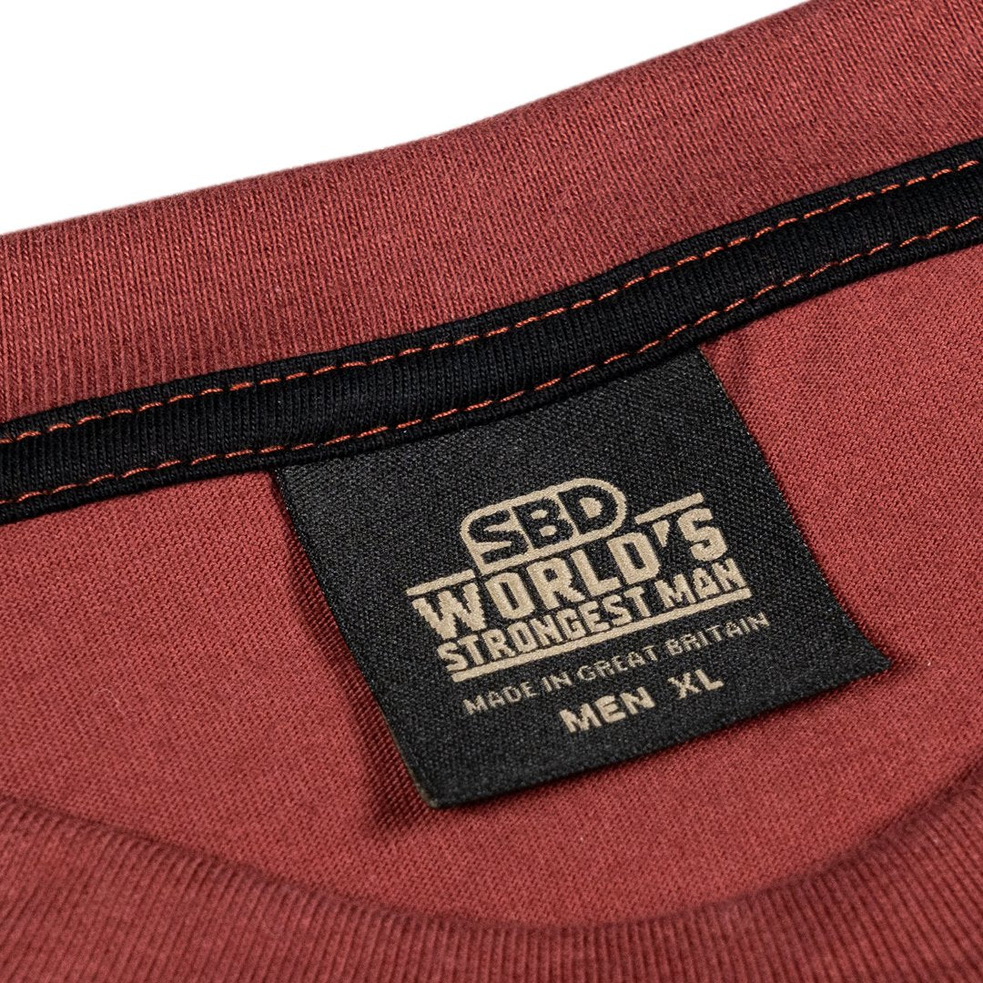 World's Strongest Man T-Shirt 2021 - Fire Brick-SBD Apparel Canada